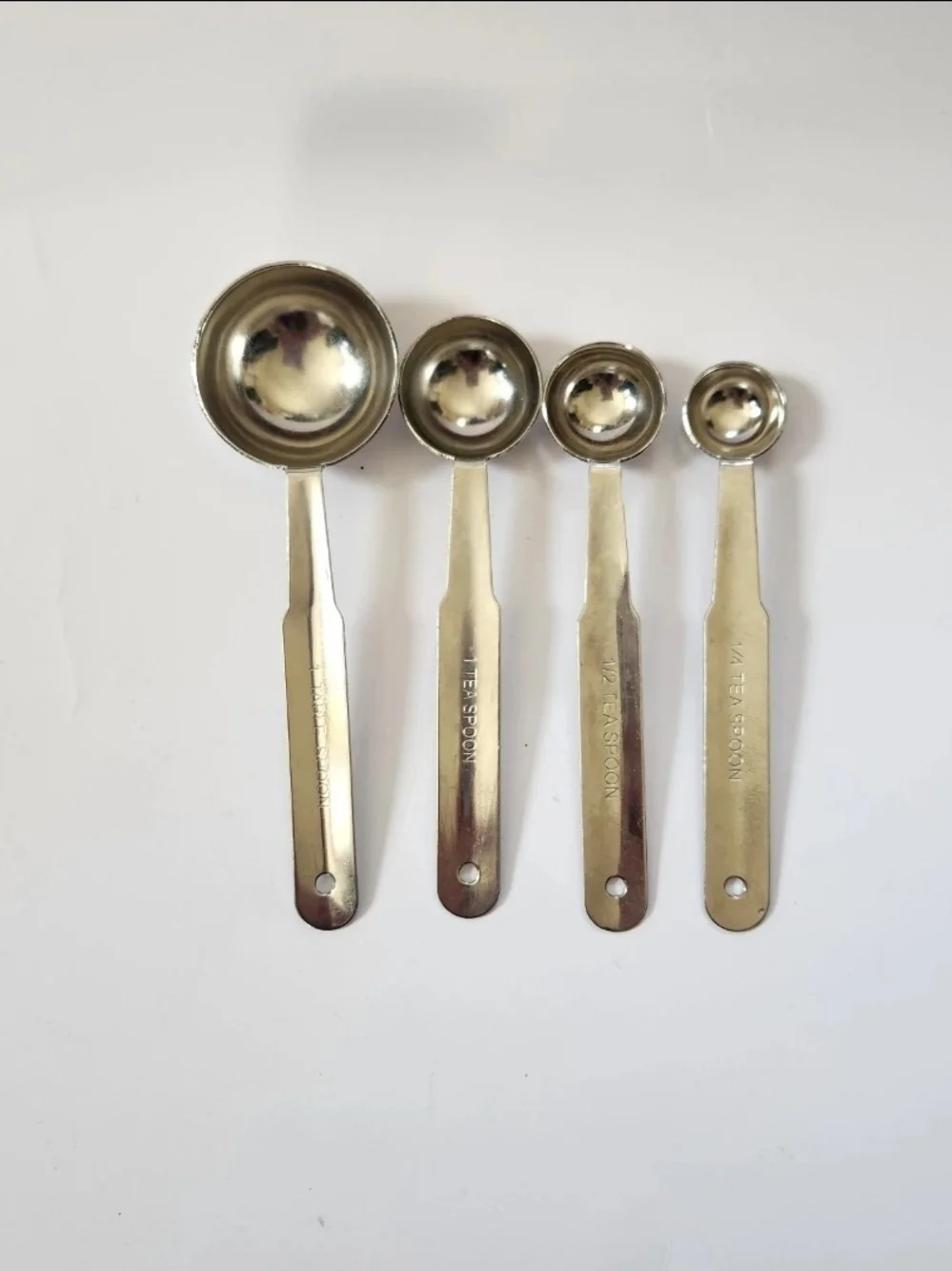 Stainless Steel Nesting Measuring Spoons Set of 4 Vintage